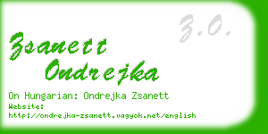 zsanett ondrejka business card